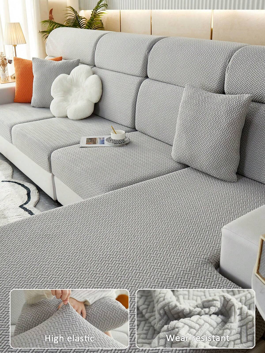 1PC Jacquard Elastic Sofa Cushion Cover Modern Couch Cover Slipcovers Sofas Set For Living Room Bedroom Outdoor Sofa Protective Cover L Shape Sofa Cover Combination Chaise Sectional Couch Cover Cushion Covers Seats Sofa Universal All Seasons